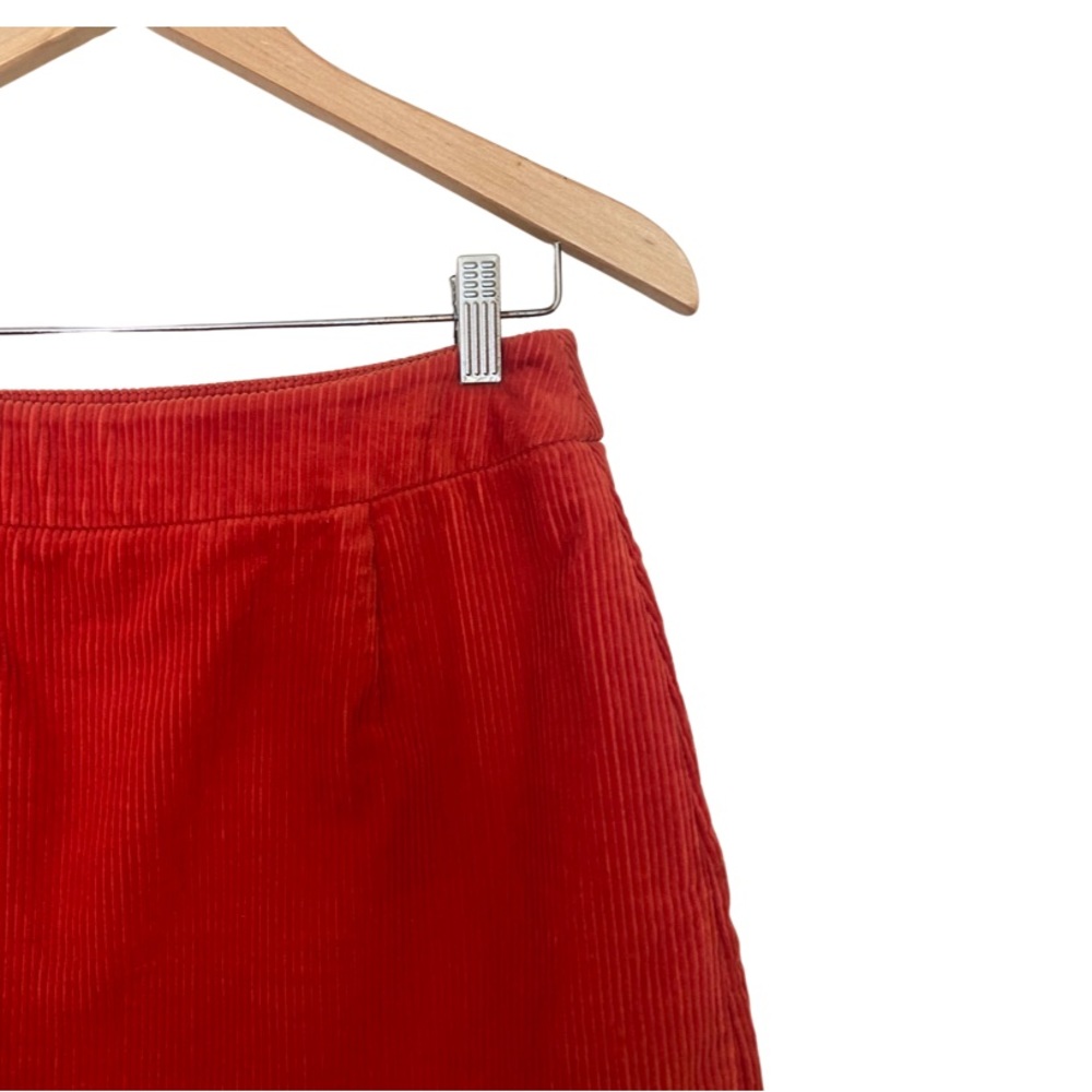 Boden | Pumpkin Orange Corduroy Wrap Style Skirt - Picture 12 of 15